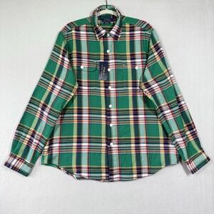 Polo Ralph Lauren Shirt XL Classic Fit Performance Flannel Tab Collar Work NWT